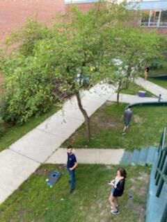 Students outside in the fresh air